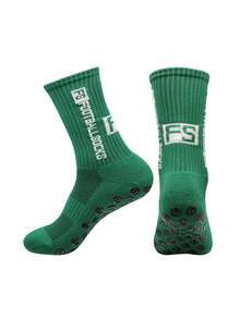 1Pair/ Men's Soccer Socks Anti Slip Non-Slip Grip Pads For Football Basketball Sports Grip Soccer Socks