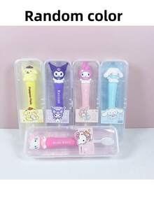 1 Stück Zahnbürste mit weichen Borsten, schadet dem Zahnfleisch nicht, Meiledi Kulomi  Zahnbürste, Zahnbürste mit weichen Borsten, einzeln verpackt, süß, modisch, niedlich. (Zufällige Farbe)