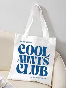 1 pieza Bolso de tote de club fresco, bolso de hombro multifuncional para viajes de gran capacidad unisex, diseño de moda con apertura amplia, bolso de almacenamiento esencial para ir y venir y viajar, adecuado para todas las estaciones