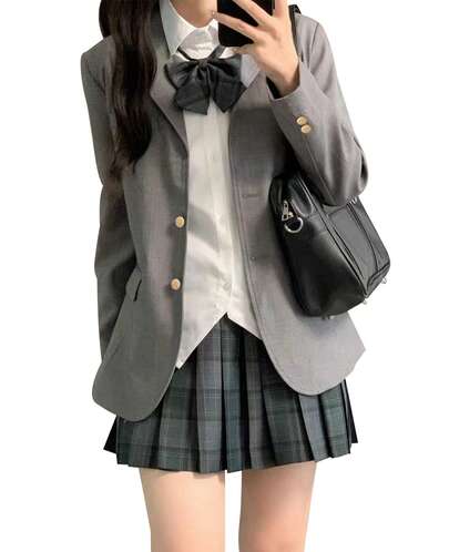 コスプレ 制服 5点セット ブレザー スクール制服 プリーツスカート 女子高校生 学生服 JK コスチューム 衣装 卒業式 学園祭 文化祭 撮影