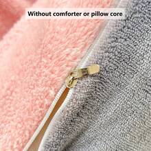 3 件套加厚保暖双面羊毛床上用品套装 - 心形 + 彩虹条纹印花图案 | 1 件羽绒被套，2 件枕套，不含被子或枕头 | 舒适温暖，锁热透气，冬季必备床上用品 - 愛心翅膀 - 查看 10