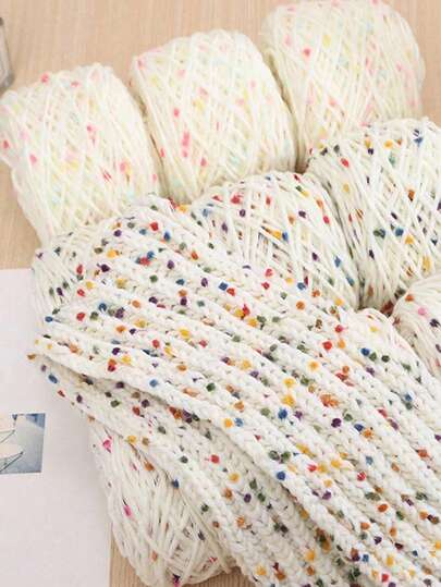 Rainbow Polka Dot Yarn,Jelly Bean Style Mohair Yarn Ball,Hand Made Spray Color Slub Wool Yarn Ball,Multicolor Speckled Mohair Bulky Yarn,Soft Colorful Rainbow Sugar Yarn,Multi-Color Blend For Knit Crocheting,Rainbow Gradient Cake Yarn ,Gradient Colorful Candy Yarn,Perfect For DIY Baskets, Bags,Blankets, Hats, Scarves Assorted Pastel Shades, High-Quality Crafting Yarn,Soft Textured Yarn