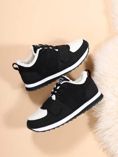 1 Paio di Stivali da Neve in Pile Caldi, Unisex Nuovi Stivali Corti per Anziani Invernali 2025, Scarpe Casual Spesse e Calde per Escursionismo, Classiche Retrò Confortevoli e Antiscivolo per Studenti, Taglia 35-45