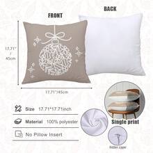MEMNUN 4pcs Christmas Deer & Snowflake Printed Cushion Cover [No Pillow Insert], 17.7*17.7in(45*45cm)/19.69*19.69in(50*50cm)/15.75*15.75in(40*40cm), [Single-Sided Printing] Merry Christmas Decorative Polyester Throw Pillow Cases For Sofa, Bed, Living Room, Bedroom, Car, Office, Hotel, Suitable For All Seasons, Christmas Gift For Family And Friends - Multicolor - View 3