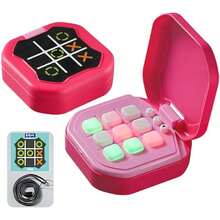 3 In 1 Electronic Tic Tac Toe Game, Handheld Digital Tic Tac Toe Bolt Game With Silent Mode, Portable Learing Toy Gift For Kids & Adults - màu xanh lá - Xem 2