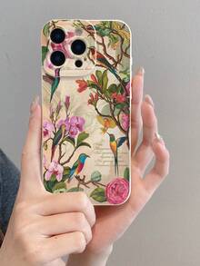 1 件时尚创意花卉玫瑰彩绘图案保护手机壳适用于 Apple XS/XS Max/XR/11/12/13/14/14 Plus/15/15 Plus/16/16 Plus/7/8 Plus 等型号 - 彩色 - 查看 7