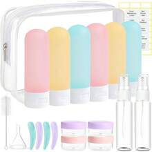 20 Pack Travel Bottles Set Toiletries TSA Approved, Leak Proof Travel Size Containers Kit Portable Refillable Travel Accessories Shampoo Conditioner Lotion Liquids Multi - Color B