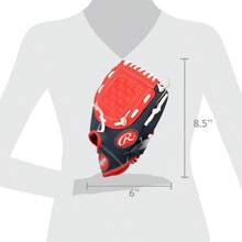 Players Series Baseball Glove/ Ball, 9.5 Inch, Red/Navy, Right Hand Throw - 紅色 - 查看 5