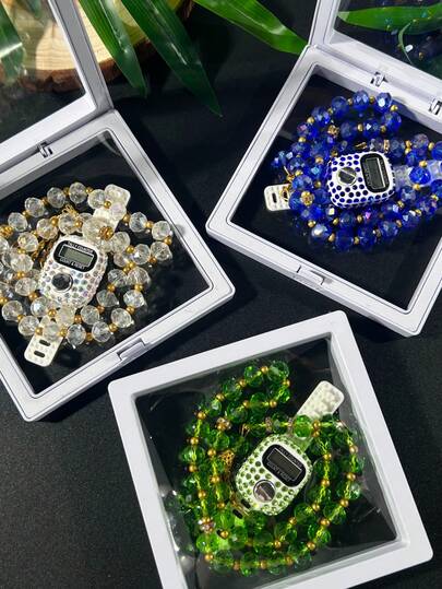 Luci a lanterna con perline a pois e contatore manuale