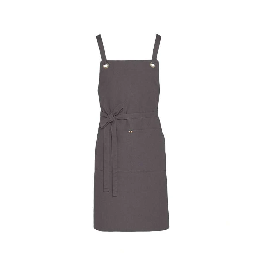 SG Accessories Bistro Provence Crossover Pocket Bib Apron (Grey) - Grey - View 1