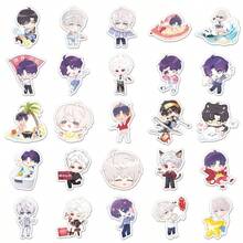 50 piezas Juego de pegatinas de anime con estilo de amor y espacio profundo: Calcomanías de personajes chibi lindos para portátiles, cuadernos, perfecto para regalos y colecciones de otaku