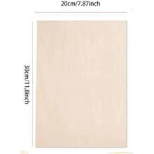 10 piezas/5 piezas Tableros en blanco para manualidades - 12 X 8 pulgadas - 1.5 mm de grosor de madera contrachapada, superficie lisa - Tableros de madera rectangulares sin terminar para corte láser, pirografía, modelos arquitectónicos, teñido