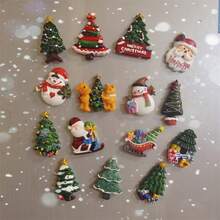 1pc Large Santa Claus & Christmas Tree Resin Fridge Magnet Decor, Christmas,Home Decor,Christmas Decor,Party Supplies