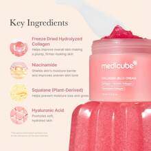 MedicubeCollagen Jelly Cream- Niacinamide & Freeze-Dried Hydrolyzed Collagen-Boosts Skin Barrier Hydration & Gives 24h Glow & Firmer Looking Skin | No Artificial Color, Korean Skincare (3.71 Fl.Oz.) - Đỏ - Xem 4