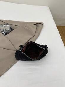 1 Stück Damen Cord Stoff Halbmond Umhängetasche, modisch retro vielseitig, geeignet für Einkaufen, Arbeit, Pendeln, Reisen