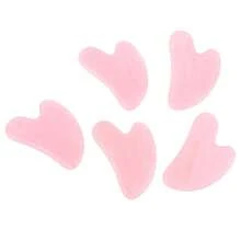 Heart-Shaped Gua Sha Plate, Rose Quartz Gua Sha Board, Facial Beauty Tool For Full Body Use - Pink - View 2