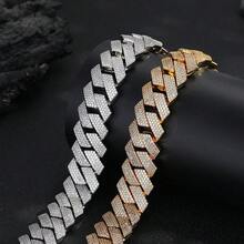Heavyweight 20mm Cuban Chain! The Ultimate Hip-Hop Necklace, Suitable For Both Men And Women. Perfect For Punk-Inspired Layering, This Unisex Piece Makes An Ideal Birthday Or Party Gift. - 白金 - 查看 7