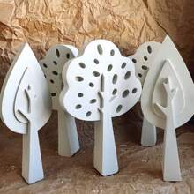 2 khuôn đất sét tự làm, khuôn xi măng thạch cao hình cây, khuôn nhựa để làm tượng cây, máy khuếch tán tinh dầu, giá nến, khuôn đất sét - khuôn silicon - Xem 7