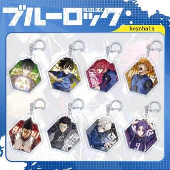 BLUE LOCK 蓝色禁区 卡哇伊动漫卡通人物钥匙扣 伊佐木洋一 吊坠 适用于汽车和包包装饰 生日礼物 圣诞礼物