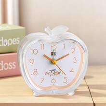 1pc Fashionable Creative Alarm Clock, Cute Crystal Handle Mini Clock, Candy Color Desk Decor, Silent Operation, Bedroom Bedside Wake Up Light Home Decor Room Decor