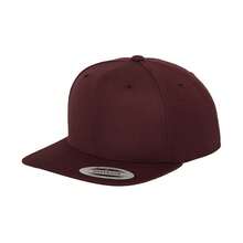 Classic Plain Snapback Cap (Maroon) - Maroon - View 2