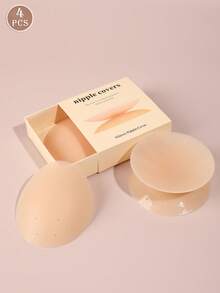 1/2 Pairs Breathable Invisible Nipple Covers, Thin Thermal Solid Pasties, Anti-Chafing Reusable Bra Tape For Dresses - Multicolor - View 15