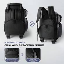 NEW YORK XPRESS 2 In 1 Carry On Travel Backpack 20" Rolling Backpack For Women Men With Wheels & Telescopic Handle For Work Weekend School & Short Trips - 灰色 - 查看 3