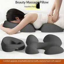Breastfeeding Mother's Reclining Pillow With Breast Pad, Beauty Bed Special Memory Foam Pillow, Beauty Salon Reclining Pillow, Massage Reclining Pillow, Soft Polyester Fabric, Polyurethane Filling, Zipper Design, Suitable For Adults, All-Season Multi-Functional Use, Christmas Gift - Màu Xám nhạt - Xem 8