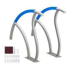Pool Handrail, 2 PCS 30x30 In Pool Railing, Stainless Steel With Base Plate For Indoor/Outdoor Pools,Swimming Pool Saf Ety Railing For Decks,Rust-Proof Grab Bar W/ Grip Cover&Accessories For Spas - Silver - View 8