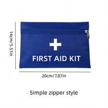 1 trusă de prim ajutor cu buzunare multiple, capacitate mare, trusă de prim ajutor pentru casă și călătorie cu curea de umăr și trusă de prim ajutor pentru sporturi în aer liber, care poate fi purtată în călătorii. - Albastru marin - Vizualizare 11