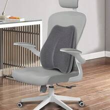 1 Pack Lendenwirbelstützkissen-Set für Bürostuhl, Memory-Schaum Rückenlehne, weicher Polyesterbezug, komfortables Entlastungsdesign, ideal für Zuhause und Büro, von Hand waschbar, Geschenke Geburtstag Abschluss