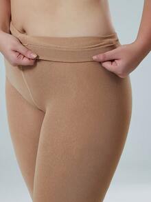 1pc Women's 600d Thermal Lined Fleece Leggings Tights, Fashionable Pantyhose