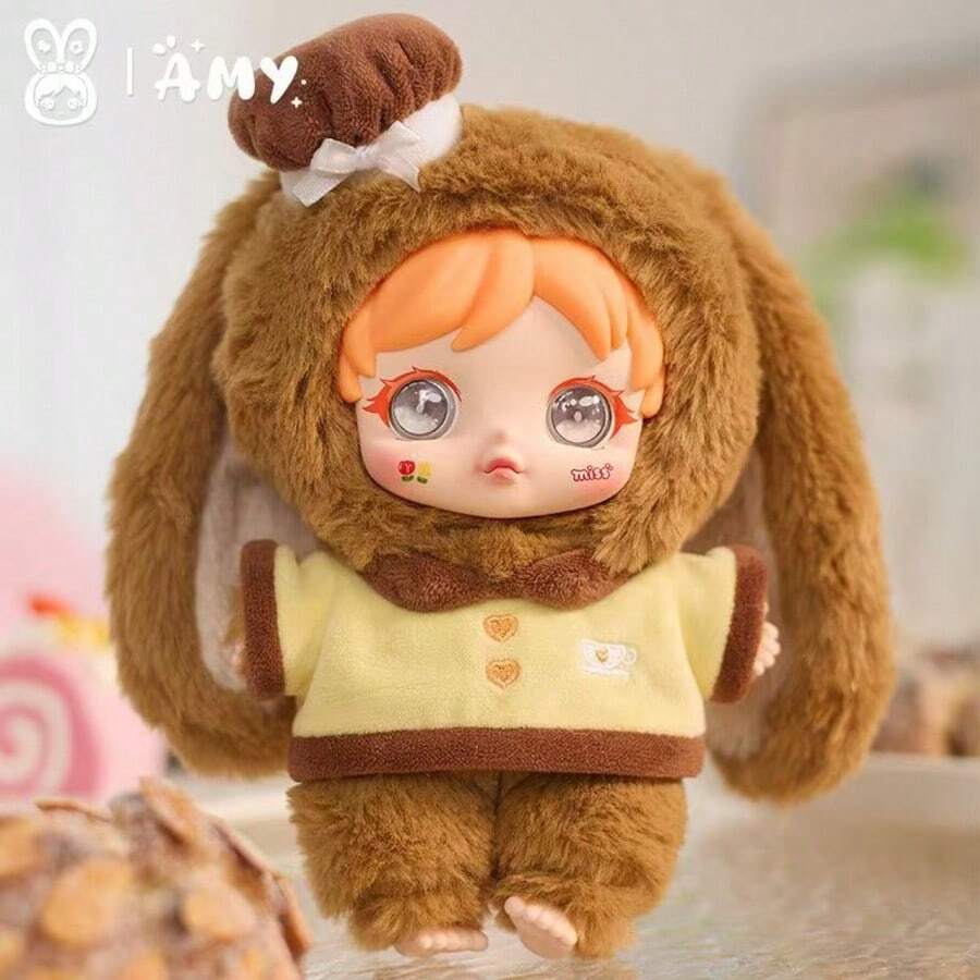 1pc Amy Sweet Little Chef Series Doll Box, Large Eyes Plush Doll, Home Decor Animal | Cute Animal Figurine | Charming Design, Suitable For Birthday, Collection, Surprise Gift, Valentine's Day, Christmas And Holiday Gifts (Hair Color, Eye Color And Eye Shadow Color Are Random, Style Will Be Shipped Randomly)