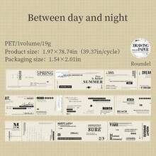 1 Rolle PET-Klebeband, wiederverwendbares dekoratives Collagematerial, Scrapbooking, Bastelmaterial, geeignet für Geschenke, Büro, Zuhause, Markierung, Beschriftung, Klassenzimmer, Unterhaltungsspielzeug, Schülerplaner, kreative Vintage-Deko-DIY