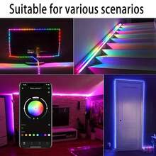 32.8ft/50ft/65.6ft/100ft Bedroom LED Strip Lights, With APP Control And 44-Key Remote, RGB Color Changing, Music Sync, USB Powered, For TV Backlight, Desk, Holiday, Party, Christmas, Halloween, Home Decor, Festival Lighting, Vivid Light Display