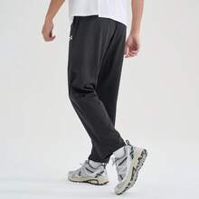 Under Armour 男女通用运动裤，2026 秋季新款，运动裤，训练，健身，休闲，舒适，透气，长裤 25600707-001 - 黑色 - 查看 8