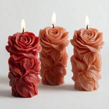1 buc matriță din silicon cu flori de trandafir pentru lumânare parfumată DIY, piatră difuzoare de parfum, accesorii decorative pentru Ziua Îndrăgostiților