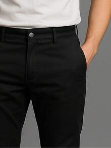 Men's Premium Slim Sport Twill Pants - Black - View 4