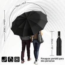 Umbrellas And Rain Hat Umbrellas - Black - View 4