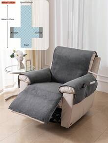 1 件现代简约纯色单人懒人沙发套 - 防滑躺椅保护垫，宠物友好型，可机洗，通用四季多功能垫，适用于单人沙发和躺椅 - 彩色 - 查看 14