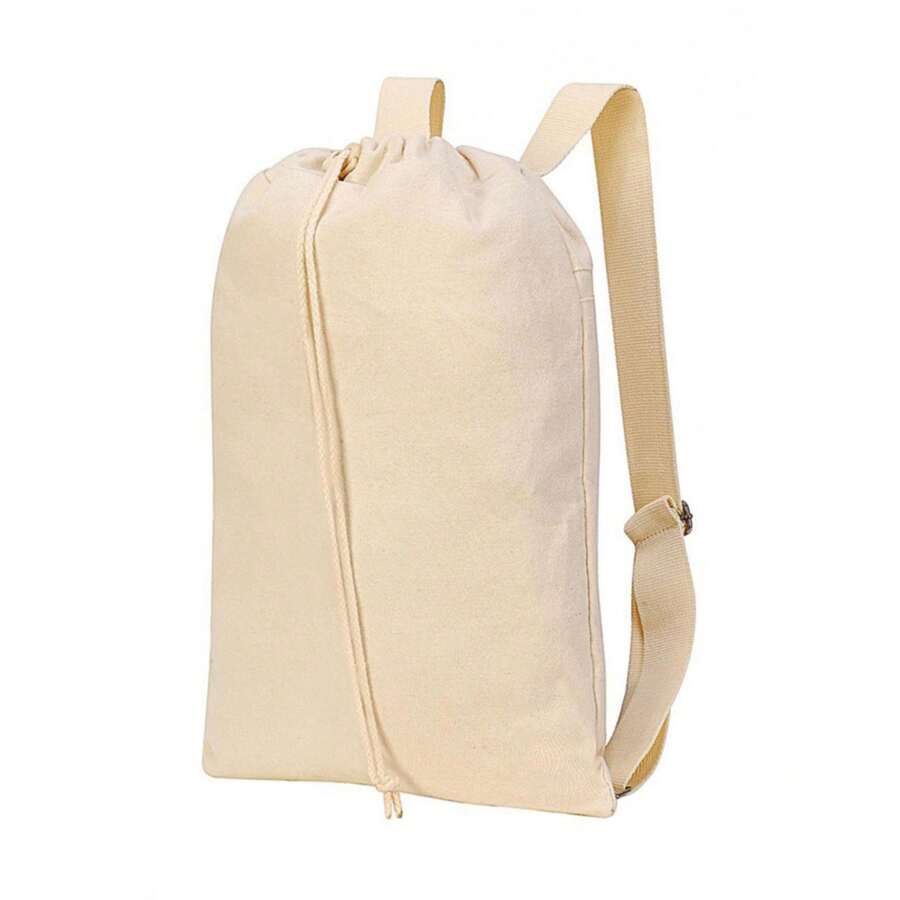 Sheffield Cotton Drawstring Bag (Natural) - Beige - View 1