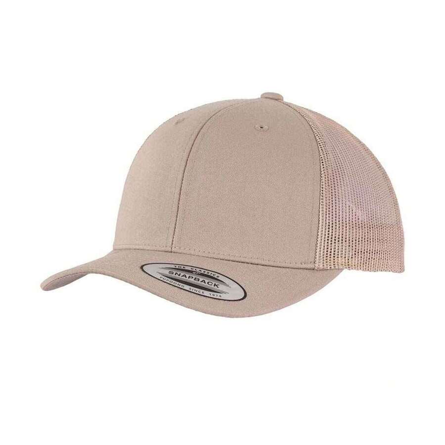 Retro Trucker Cap (Khaki Brown) - Brown - View 1
