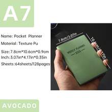 1 PC 2026 Morandi A7 Mini Agenda Engleză – 128 Pagini (64 Coli) Dimensiune Buzunar, Ușor de Transportat pentru Luarea de Notițe Oriunde. Caiet de Planificare Zilnică Minimalist și Eficient, cu Estetică Elegantă pentru Muncă, Studiu și Gestionarea Timpului.