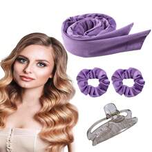 4pcs No-Heat Hair Curler Headband Clip Set, Slouchy Bowknot Long Hair Band Curling Waver Styling Tool For Big Waves, Hair Curlers, Curly Hair Brush, Rollers, Curly Hair Products, Curler, Rollers For Hair Curl, Curly Hair Tools, Hair Rollers, Curly Hair, Heatless Curl, Heatless Curls, Hair Curler, Barber, Hair Tools, Hair Products, Hair Curlers, Rollers