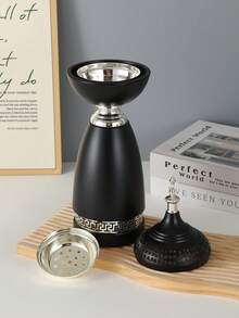1 pièce Brûle-encens en fer de 34,5 cm de hauteur, disponible en blanc crème et noir, décoration d'intérieur minimaliste et élégante, diffuseur d'aromathérapie, convient à diverses occasions, peut être utilisé comme cadeau pour les fêtes ou la remise des diplômes - Multicolore - Voir 7