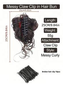 Elegant Curly Bun,Synthetic Curly Donut Hair Extension For Women, Fashion Heightening Puff Hair Pad, Extended Bun, Slouchy Style Clip Style Flower Bud Ball Head, Naturally Fluffy Hair Bag For Women With Long Beard, Wig Set, Ponytail Wig Ring Hair Clip - Easy To Clip Into Bun, Instantly Fuller Look ,Hair Styling Kit ,Hair Tool Kit ,Hair Styling Tools
