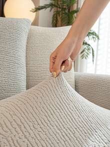 1 件豪华天鹅绒沙发套，优雅奢华，防滑、防尘、防刮，适合所有季节、卧室、客厅和书房 - 淺灰色 - 查看 6