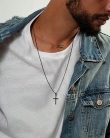 Men's Pendant Necklaces - 黑色 - 查看 4