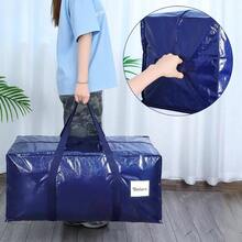 4 Pack 90L Moving Bags, Heavy Duty Moving, Waterproof Storage Bag With Window, Large Packing Bags With Zips Clothes Storage Moving Travelling Camping