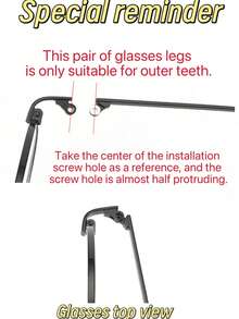 Reparatur- und Ersatzwerkzeuge für Brillen für Erwachsene, ältere Menschen, Brillenbügel, Brillengestelle, Ersatz für Brillenbügel, geeignet für äußere Zähne Brillenbügel, ohne Brillengestelle ersetzen zu müssen, Sonnenbrillen, Blaulichtfilter-Brillen, Lesebrillen, Kurzsichtigkeitsbrillen, Party-Dekorationsbrillen, Brillenbügel